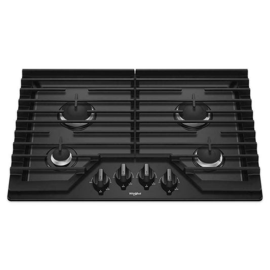 Whirlpool WCG55US0HB 30-inch Gas Cooktop with EZ-2-Lift™ Hinged Cast-Iron Grates