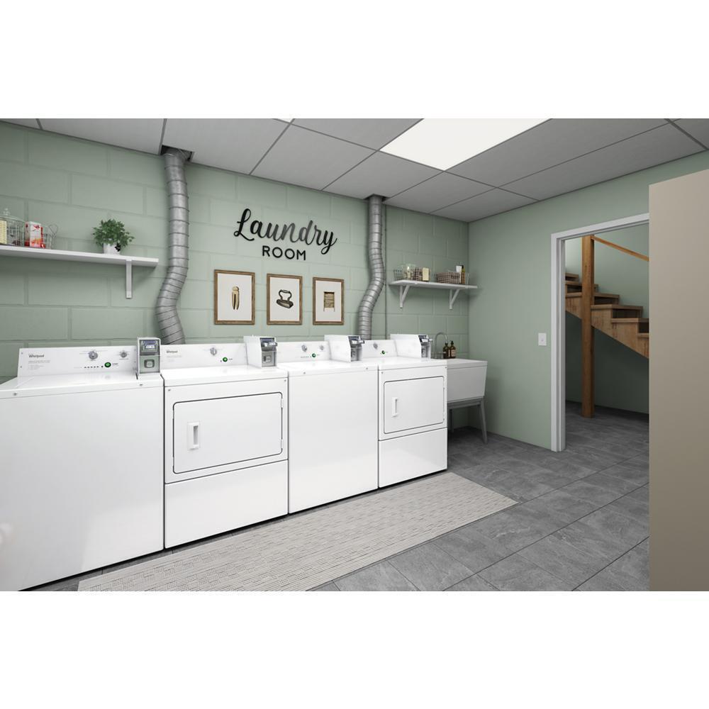 Whirlpool CEM2745FQ Commercial Electric Super-Capacity Dryer, Coin Slide