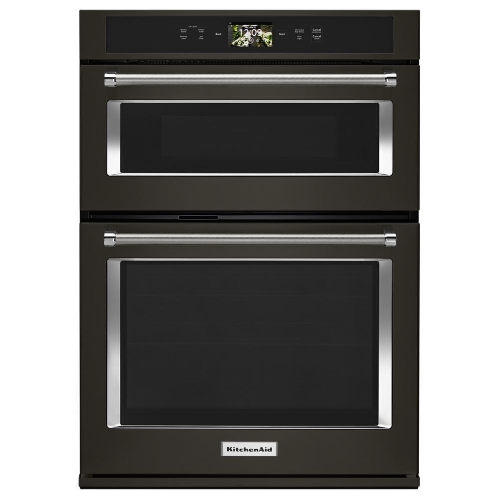 Kitchenaid KOCE900HBS Smart Oven+ 30" Combination Oven with Powered Attachments and PrintShield™ Finish