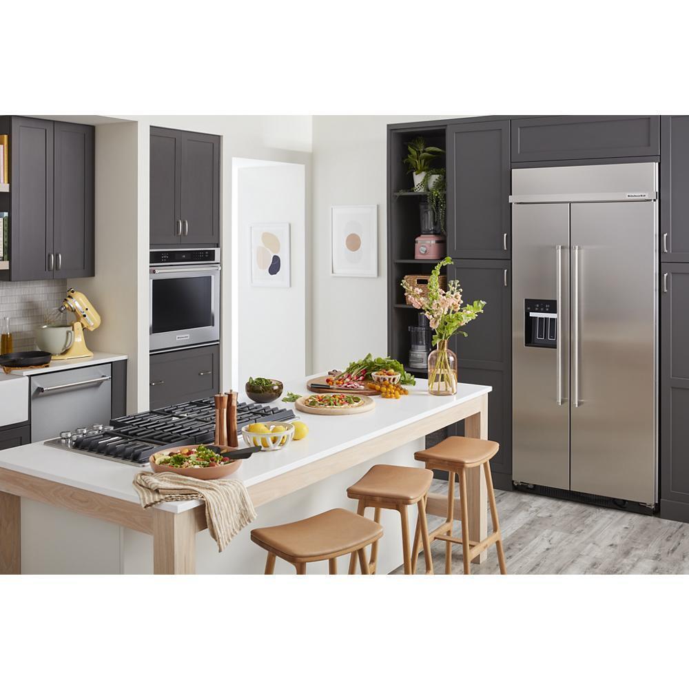 Kitchenaid KURR314KSS 24" Undercounter Refrigerator with Glass Door and Shelves with Metallic Accents