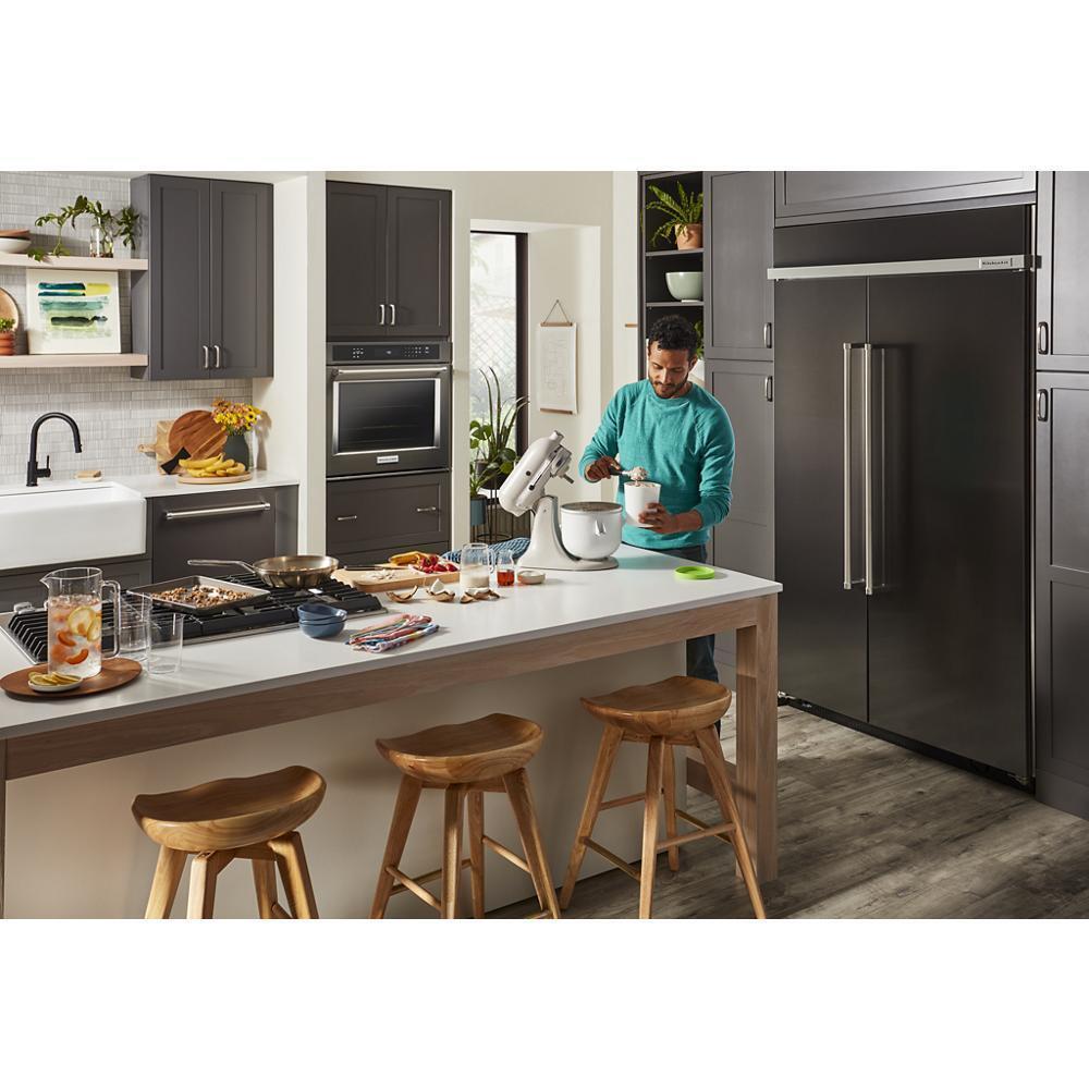 Kitchenaid KURR314KBS 24" Undercounter Refrigerator with Glass Door and Shelves with Metallic Accents and PrintShield™ Finish
