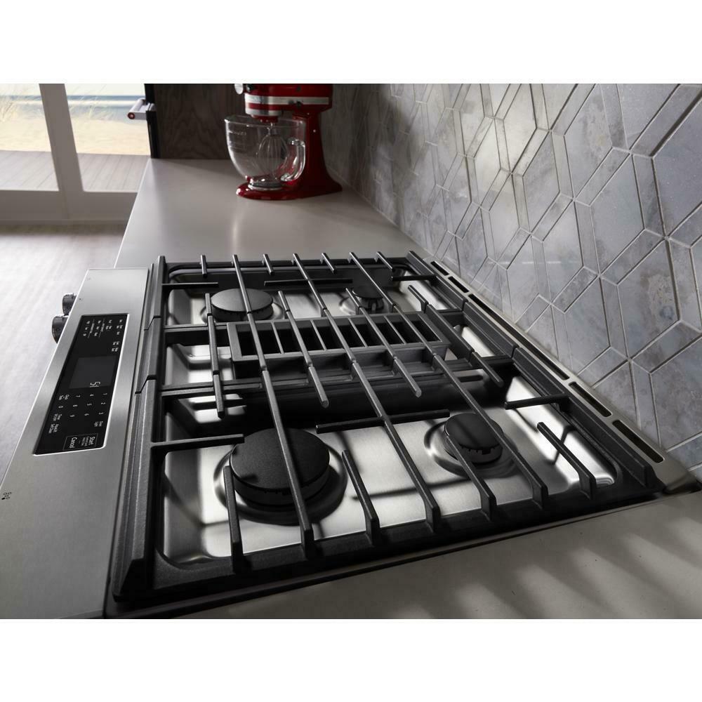 Kitchenaid KSDG950ESS 30-Inch 4-Burner Dual Fuel Downdraft Slide-In Range