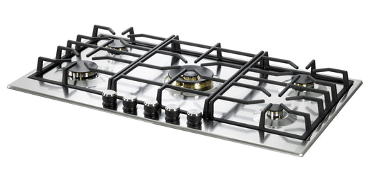 VDGCT536FSS Verona 36" Designer Gas Cooktop-Brass Burners SS