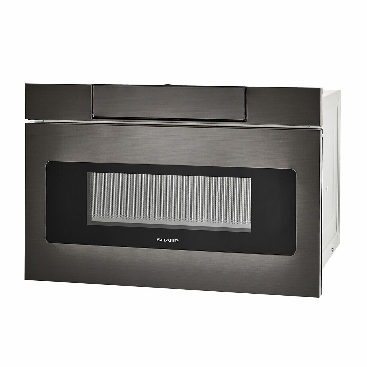 Sharp 24 in. 1.2 cu. ft. 950W Sharp Black Stainless Steel Microwave Drawer Oven