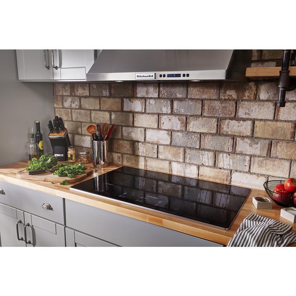 Kitchenaid KCES956KSS 36" Electric Cooktop with 5 Elements and Touch-Activated Controls