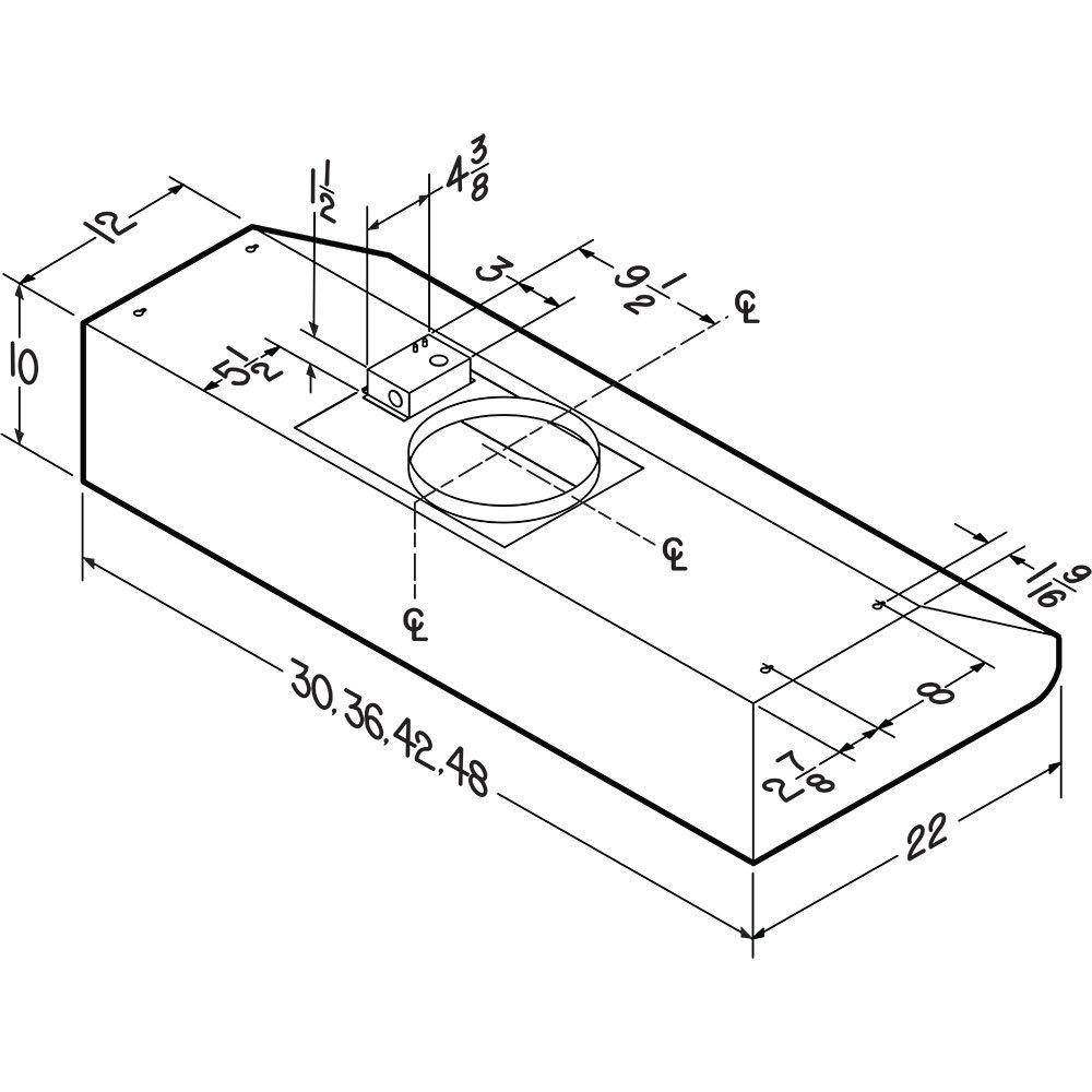 1620 Max External Blower CFM, for use with Select Broan® Range Hoods