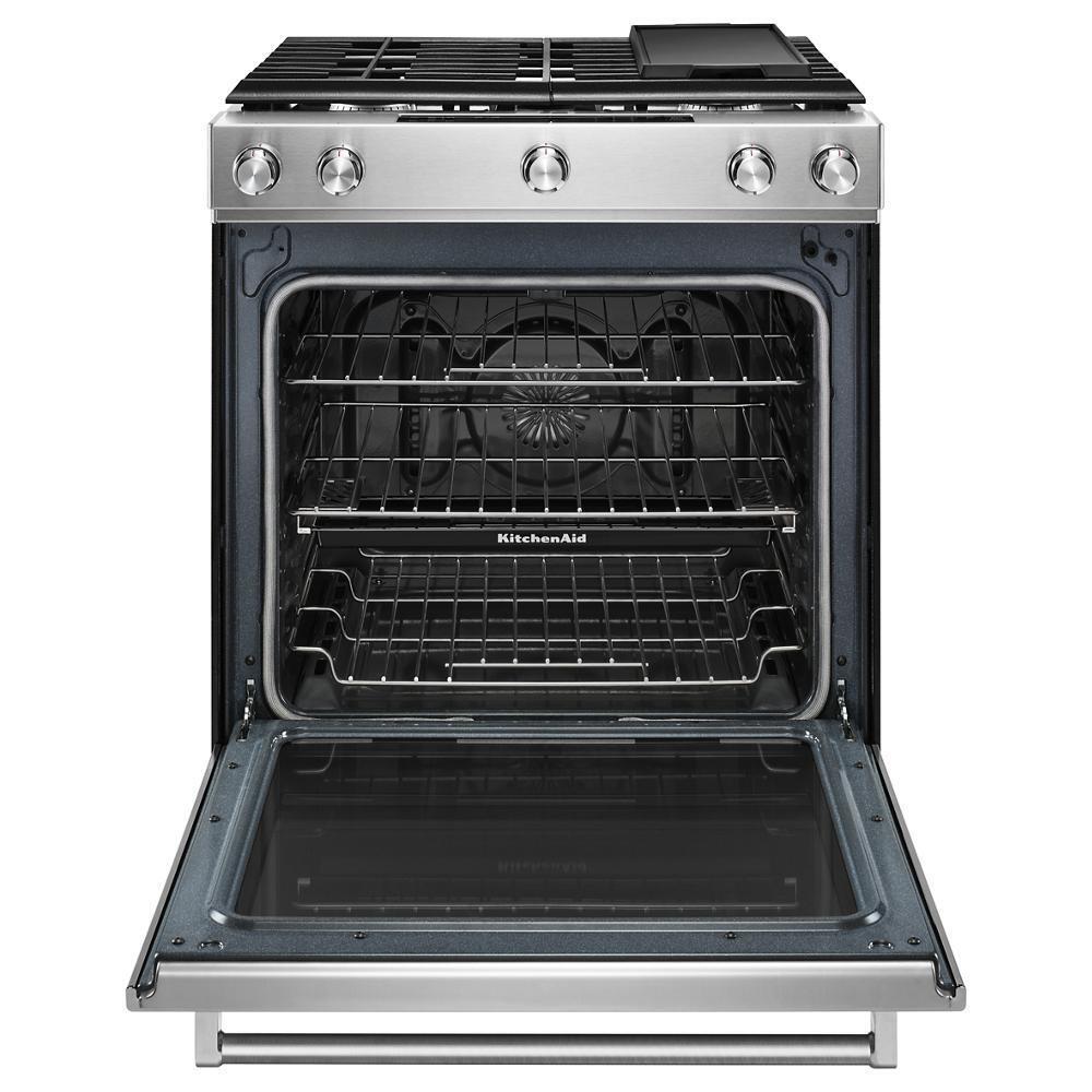 Kitchenaid 30-Inch 5-Burner Gas Slide-In Convection Range