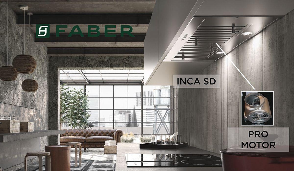 Faber INSD35SSV Inca SD 35" Stainless Steel 295/395/600 CFM