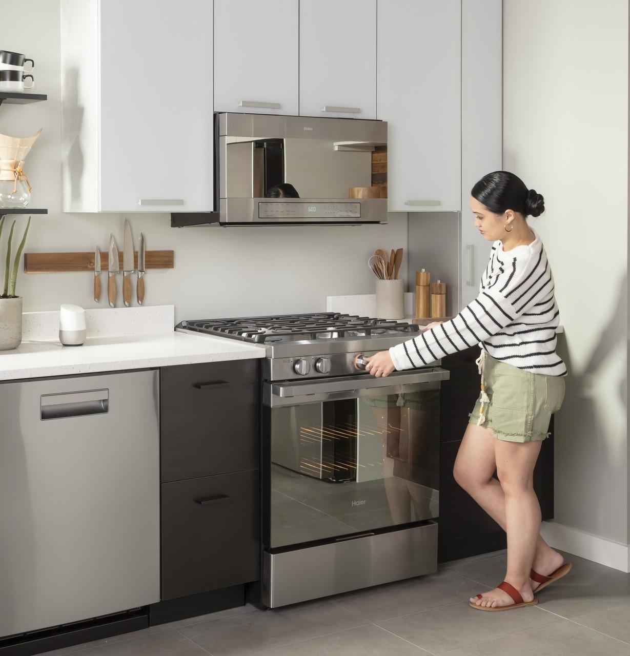 Haier ENERGY STAR® Smart Top Control with Stainless Steel Interior Dishwasher with Sanitize Cycle