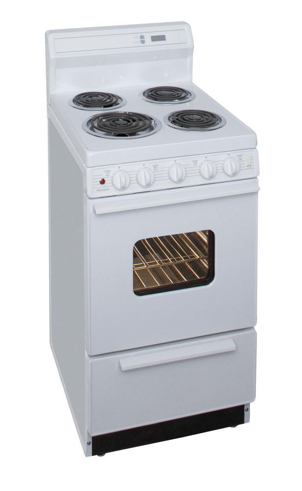 Premier EAK220OP 20 in. Freestanding Electric Range in White