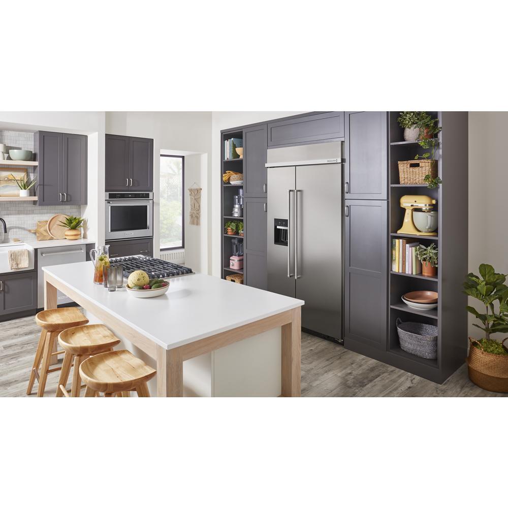 Kitchenaid KBSD702MPS 25.1 Cu. Ft. 42" Built-In Side-by-Side Refrigerator with Ice and Water Dispenser