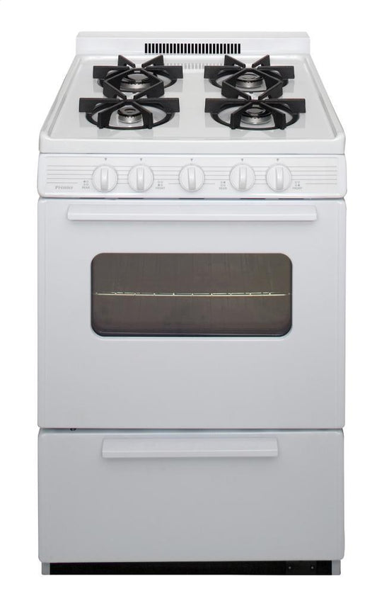 Premier BJK5X0OP 24 in. Freestanding Battery-Generated Spark Ignition Gas Range in White