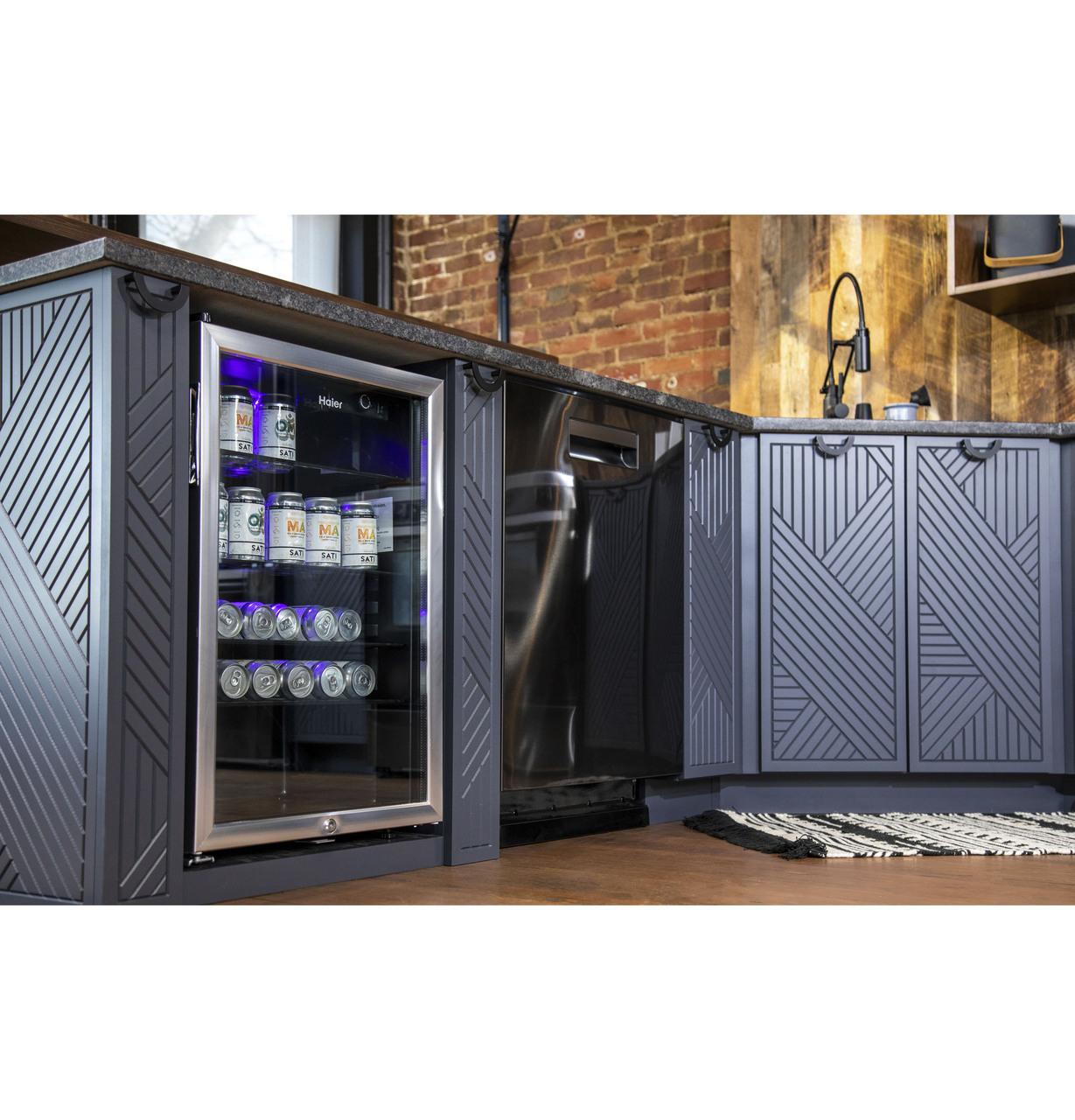 Haier HEBF100BXS 150-Can Beverage Center