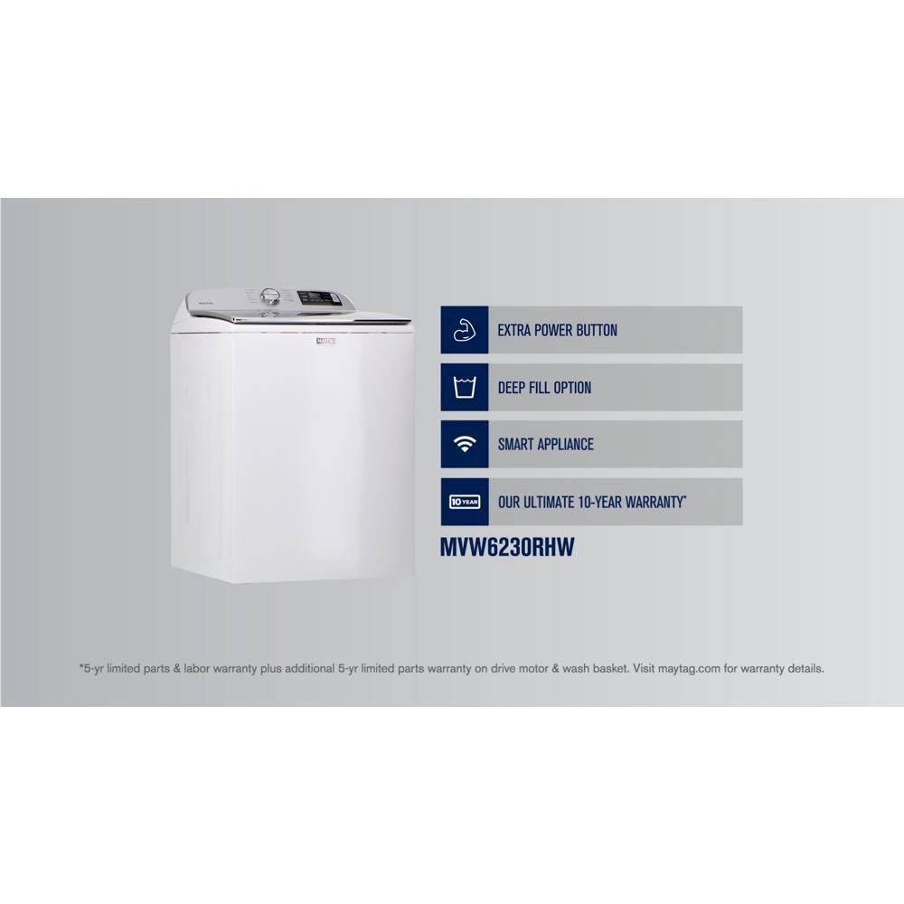 Maytag MVW6230RHW Smart Top Load Washer with Extra Power - 4.7 cu. ft.