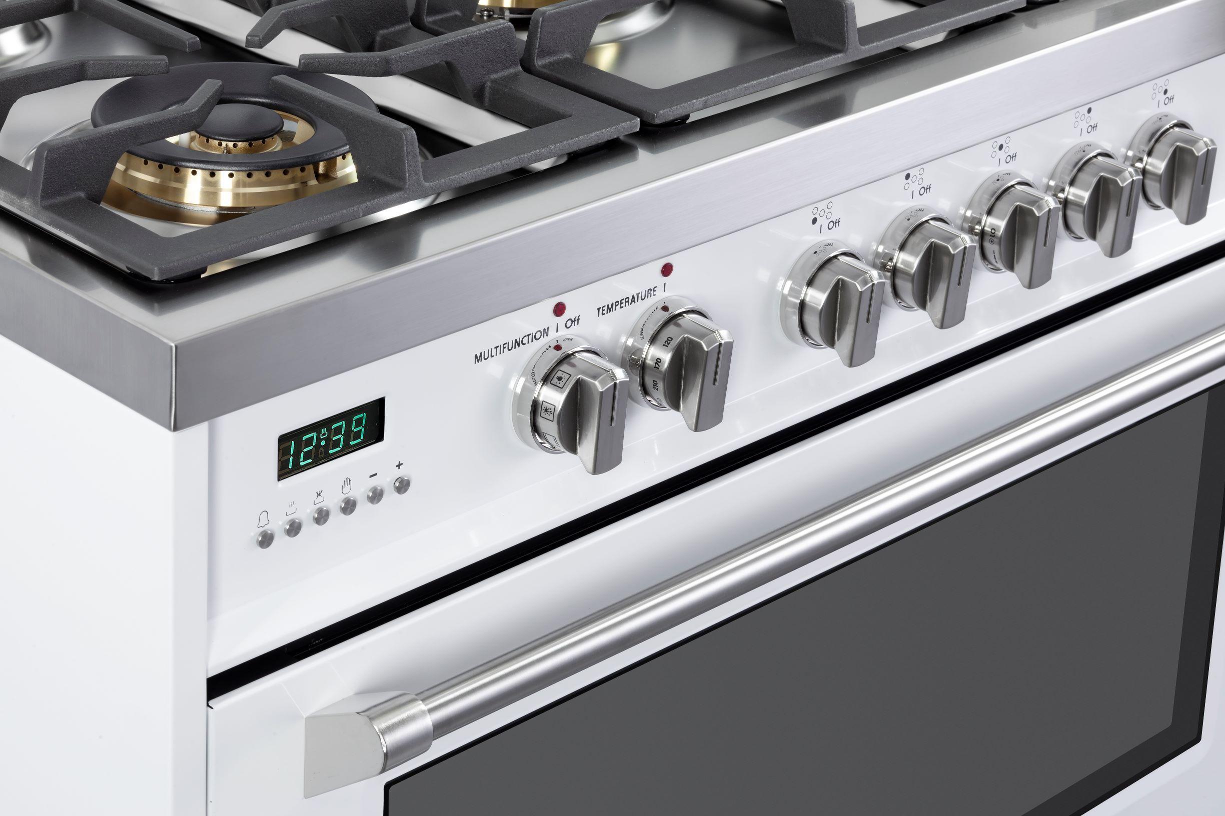 Verona VDFSGE365W Designer 36" Dual Fuel Single Oven Range - White