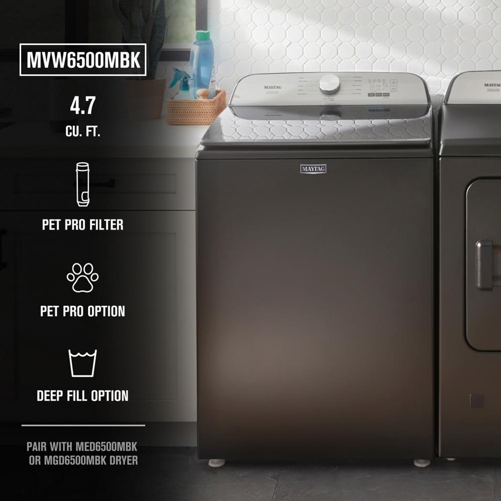 Maytag MVW6500MBK Pet Pro Top Load Washer - 4.7 cu. ft.