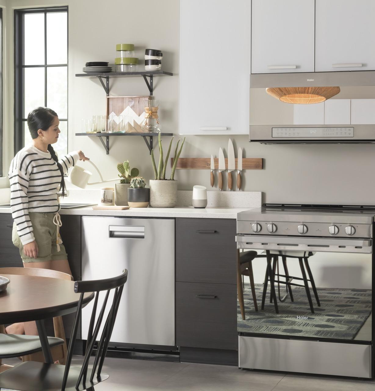 Haier ENERGY STAR® Smart Top Control with Stainless Steel Interior Dishwasher with Sanitize Cycle