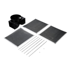Whirlpool W11430940 Range Wall Hood Recirculation Kit - Silver (Includes Two Charcoal Filters, Four Rod-Style Clips, and One Deflector Damper)