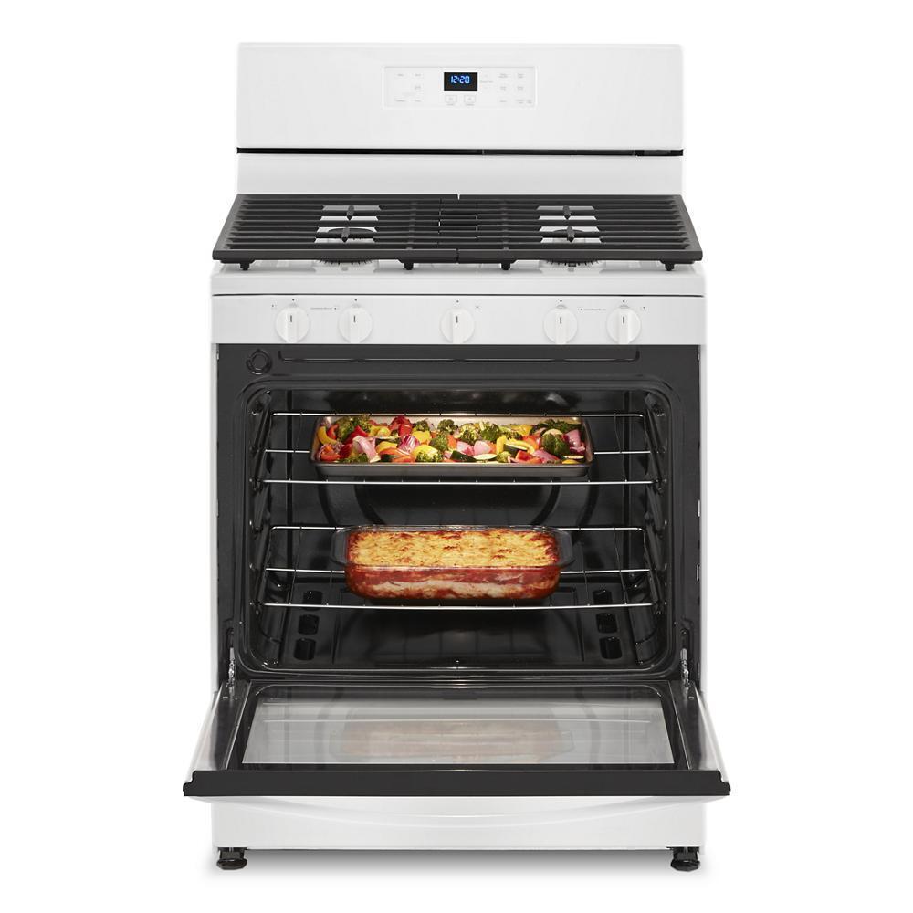 Whirlpool WFG505M0MW 5.1 Cu. Ft. Freestanding Gas Range with Edge to Edge Cooktop