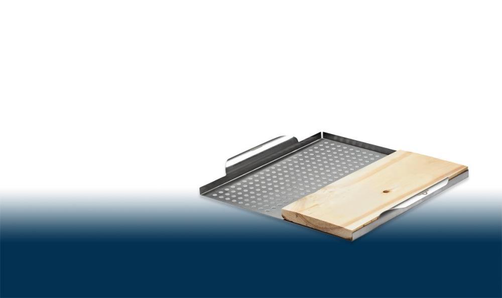 Napoleon Bbq Stainless Steel Multi-functional Topper with Cedar Plank