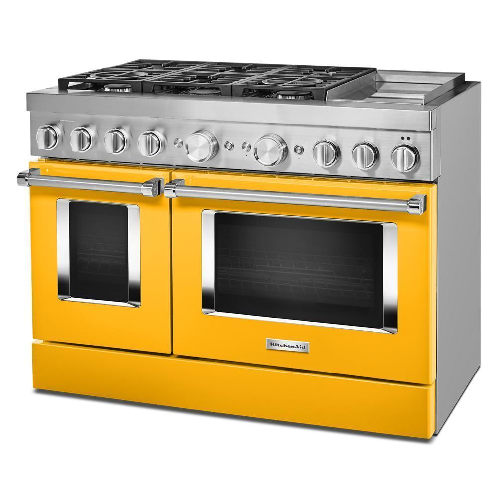 KFDC558JYP KitchenAid® 48'' Smart Commercial-Style Dual Fuel Range with Griddle