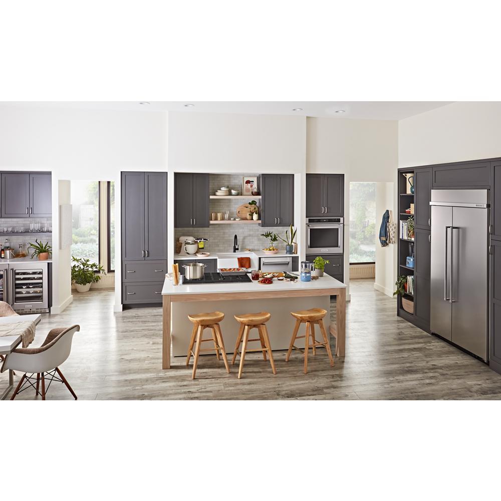 Kitchenaid KUWL314KSS 24" Undercounter Wine Cellar with Glass Door and Metal-Front Racks