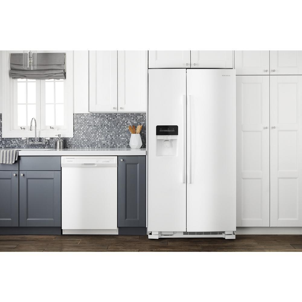 Amana ASI2575GRW 36-inch Wide Side-by-Side Refrigerator with Dual Pad External Ice and Water Dispenser - 25 Cu. Ft.