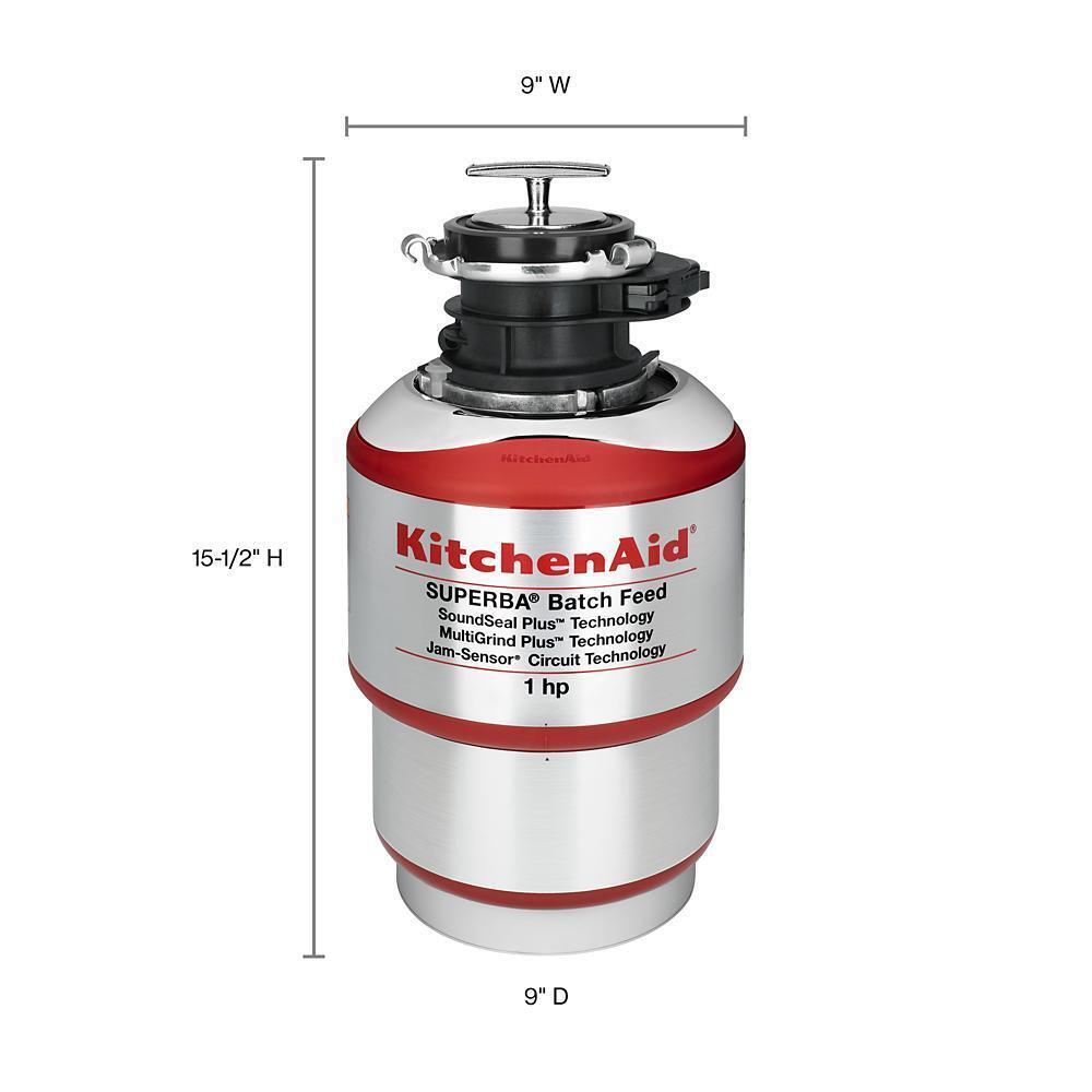 Kitchenaid KBDS100T 1-Horsepower Batch Feed Food Waste Disposer