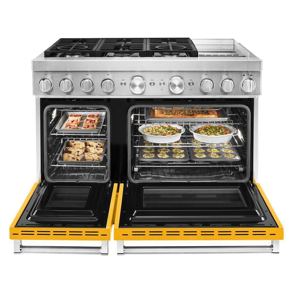 KFDC558JYP KitchenAid® 48'' Smart Commercial-Style Dual Fuel Range with Griddle