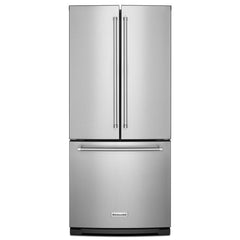 Kitchenaid KRFF300ESS 20 cu. Ft. 30-Inch Width Standard Depth French Door Refrigerator with Interior Dispense