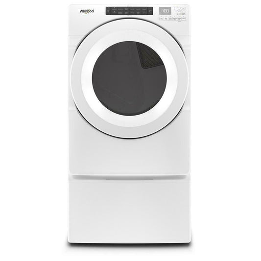 Whirlpool WED560LHW 7.4 cu.ft Front Load Long Vent Electric Dryer with Intuitive Controls