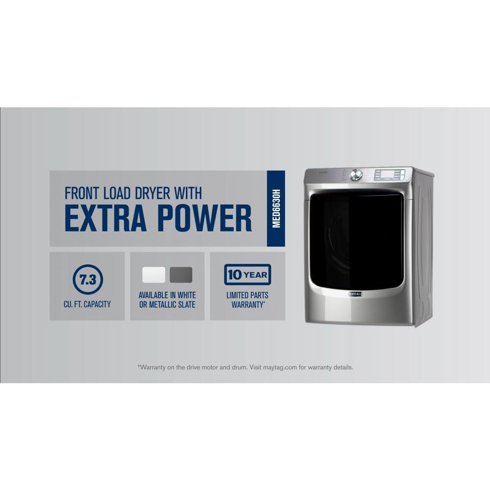 Maytag Front Load Electric Dryer with Extra Power and Quick Dry Cycle - 7.3 cu. ft.