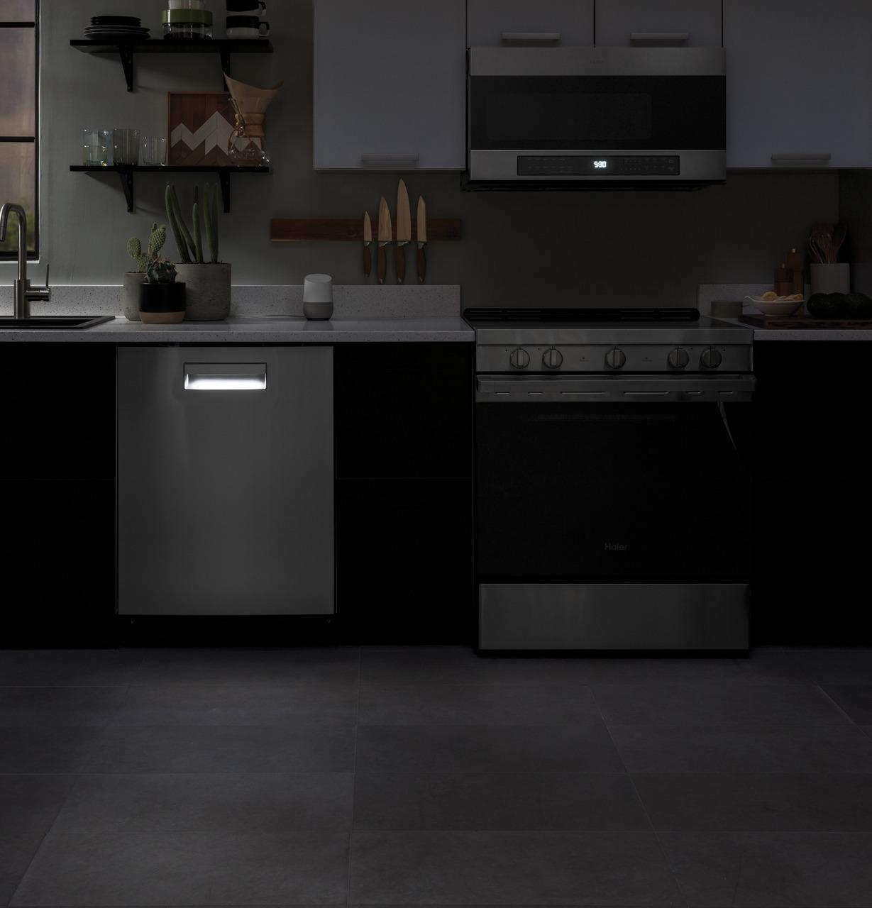 Haier ENERGY STAR® Smart Top Control with Stainless Steel Interior Dishwasher with Sanitize Cycle