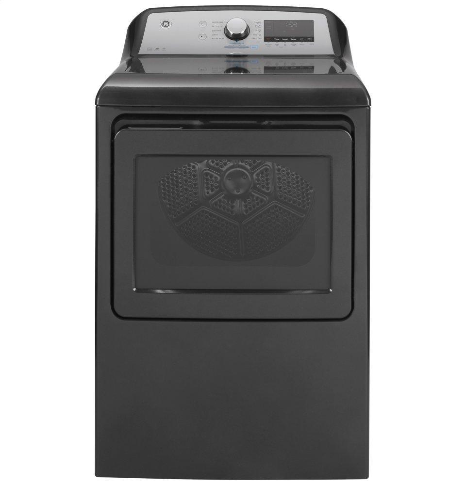 GE® 7.4 cu. ft. Capacity Smart aluminized alloy drum Electric Dryer with Sanitize Cycle and Sensor Dry