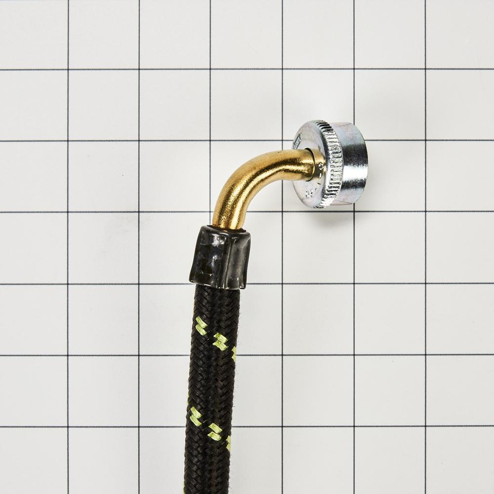 Whirlpool 8212638RC 6' braided washer fill hoses rated 1500+ PSI with two female connections, and built-in O-Rings - 2 pack