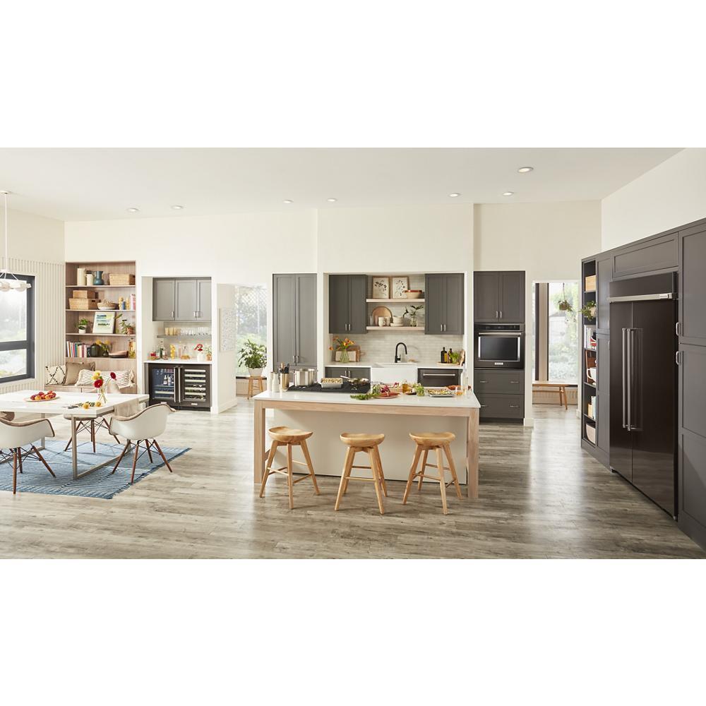 Kitchenaid KURR314KBS 24" Undercounter Refrigerator with Glass Door and Shelves with Metallic Accents and PrintShield™ Finish