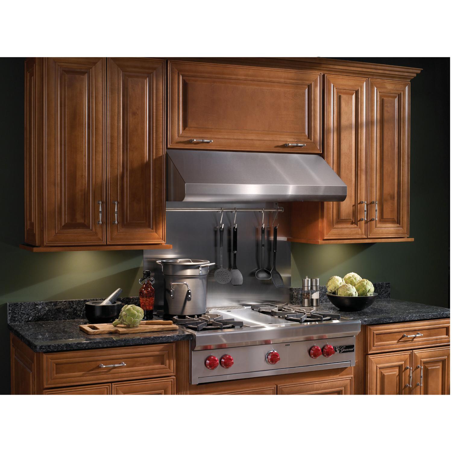 E6436SS Broan® Elite E64000 Series 36-Inch Pro-Style Under-Cabinet Range Hood 650 Max Blower CFM, Stainless Steel