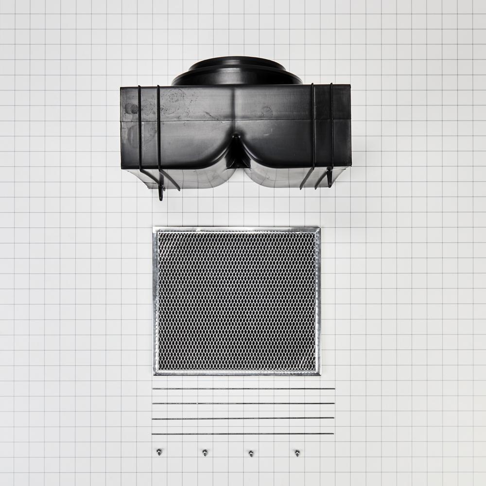 Whirlpool W11430929 Range Island Hood Recirculation Kit - Silver (Includes Two Charcoal Filters, Four Clips, and One Deflector Damper)