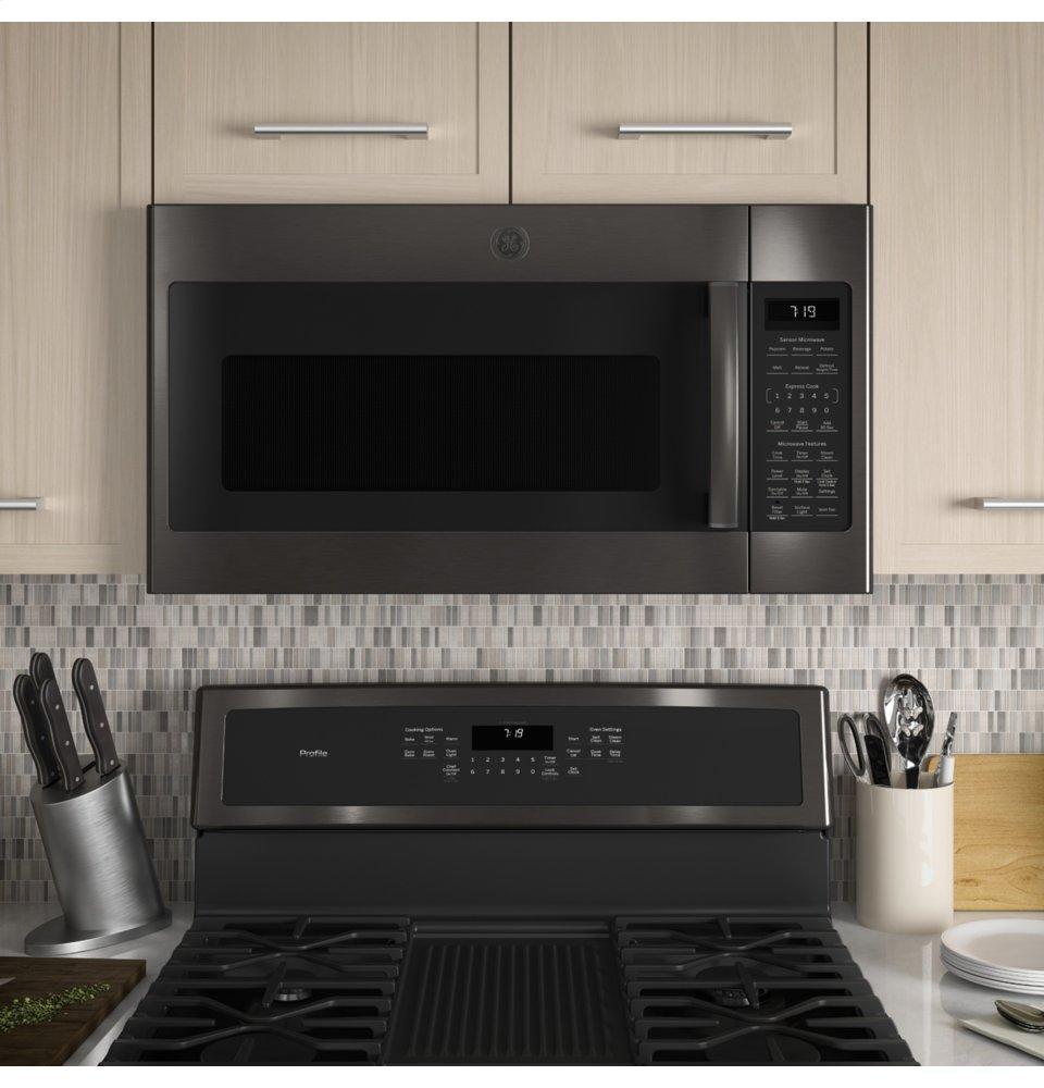 JNM7196BLTS GE® 1.9 Cu. Ft. Over-the-Range Sensor Microwave Oven with Recirculating Venting