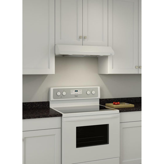 BKSA130WW Broan® 30-Inch Convertible Under-Cabinet Range Hood, 300 Max Blower CFM, White