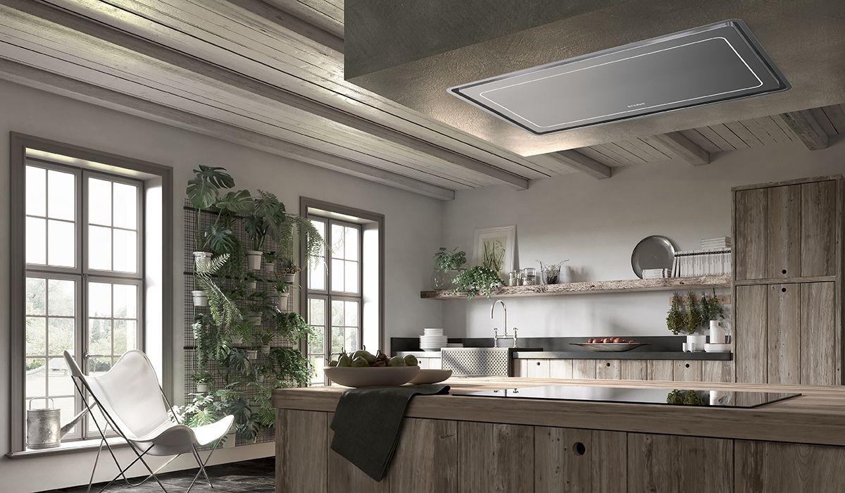 Faber 36" ceiling mount stainless steel island hood