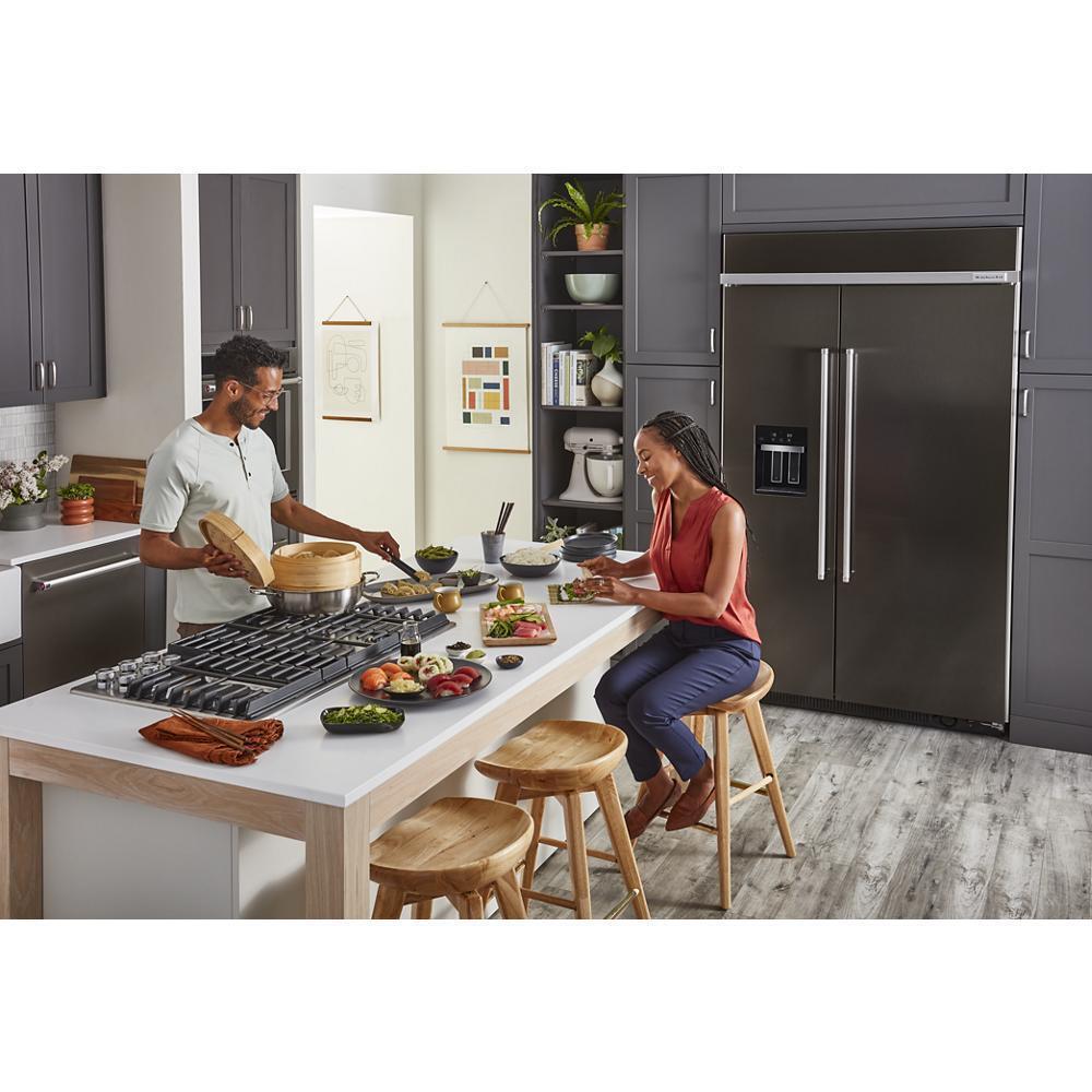 Kitchenaid KURR314KBS 24" Undercounter Refrigerator with Glass Door and Shelves with Metallic Accents and PrintShield™ Finish