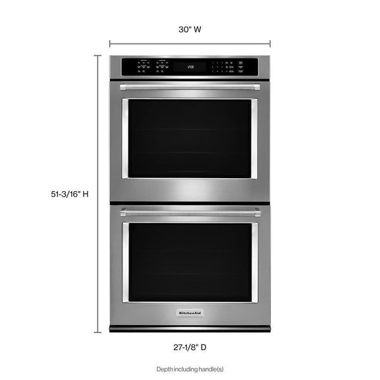 KITCHENAID 30" Double Wall Oven with Even-Heat(TM) True Convection
