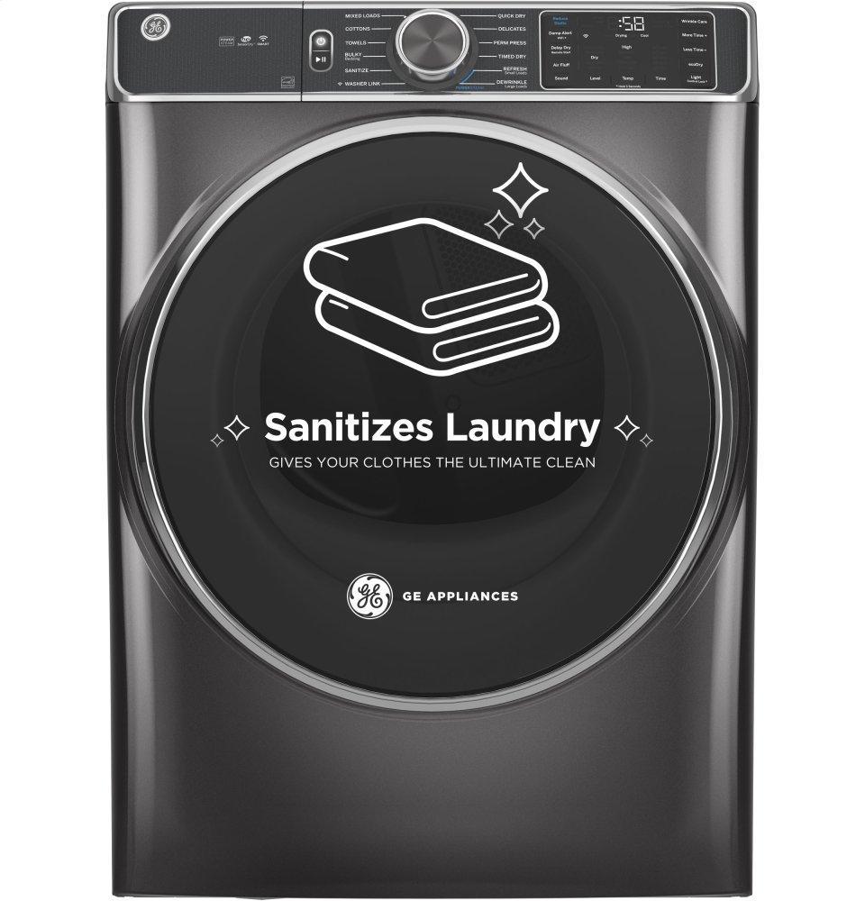GE® 7.8 cu. ft. Capacity Smart Front Load Electric Dryer with Steam and Sanitize Cycle