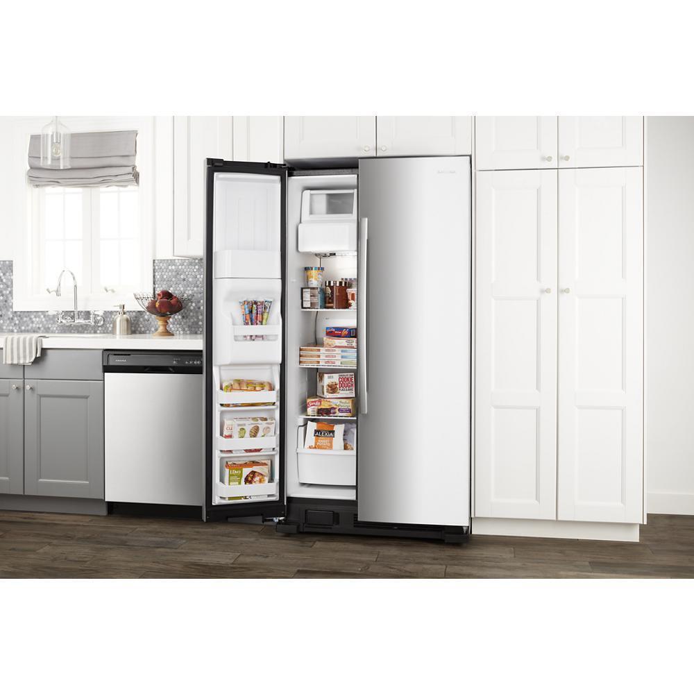 Amana ASI2575GRS 36-inch Wide Side-by-Side Refrigerator with Dual Pad External Ice and Water Dispenser - 25 Cu. Ft.