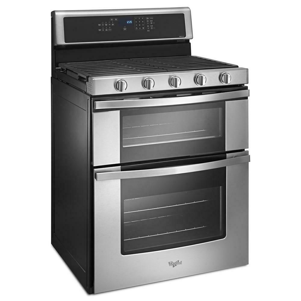 Whirlpool 6.0 Cu. Ft. Gas Double Oven Range with EZ-2-Lift™ Hinged Grates