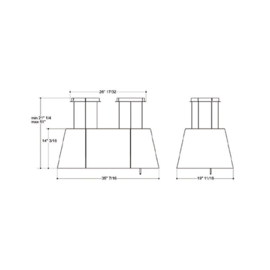 Elica ETP536SS TWIN 36"