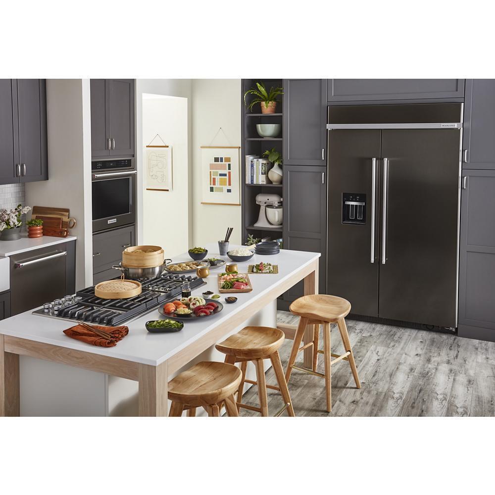 Kitchenaid KURR314KBS 24" Undercounter Refrigerator with Glass Door and Shelves with Metallic Accents and PrintShield™ Finish