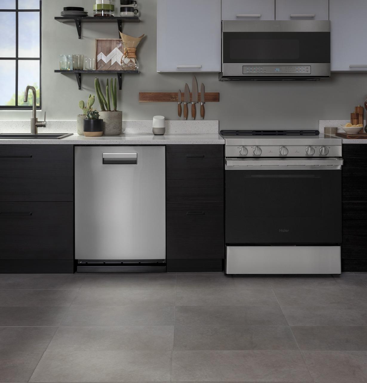 Haier ENERGY STAR® Smart Top Control with Stainless Steel Interior Dishwasher with Sanitize Cycle