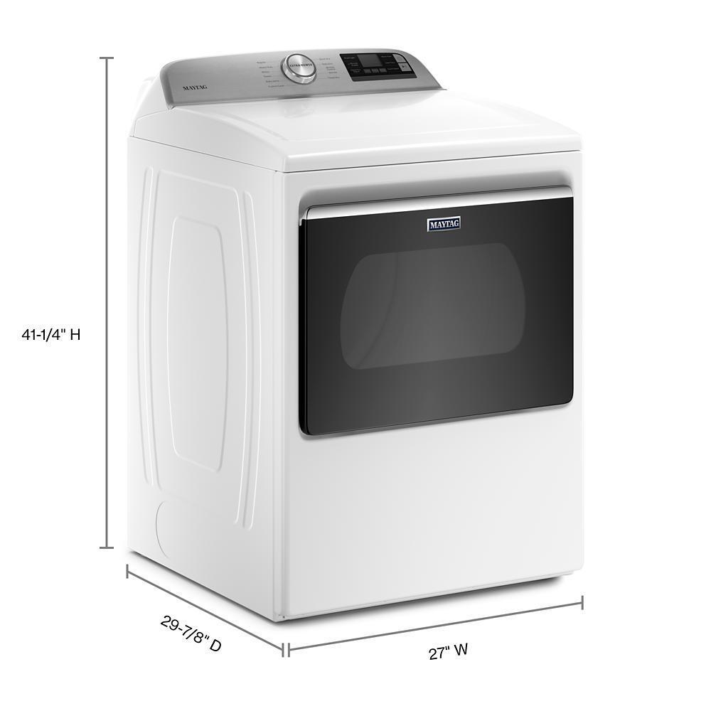 Maytag MED6230RHW Smart Top Load Electric Dryer with Extra Power Button - 7.4 cu. ft.